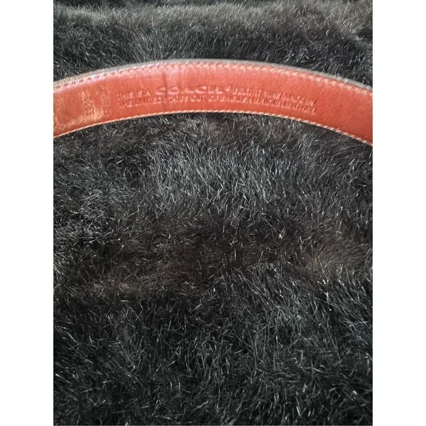Vintage Coach Red Belt 32 Real Glove Tanned Cowhide Leather Solid Brass - Image 4
