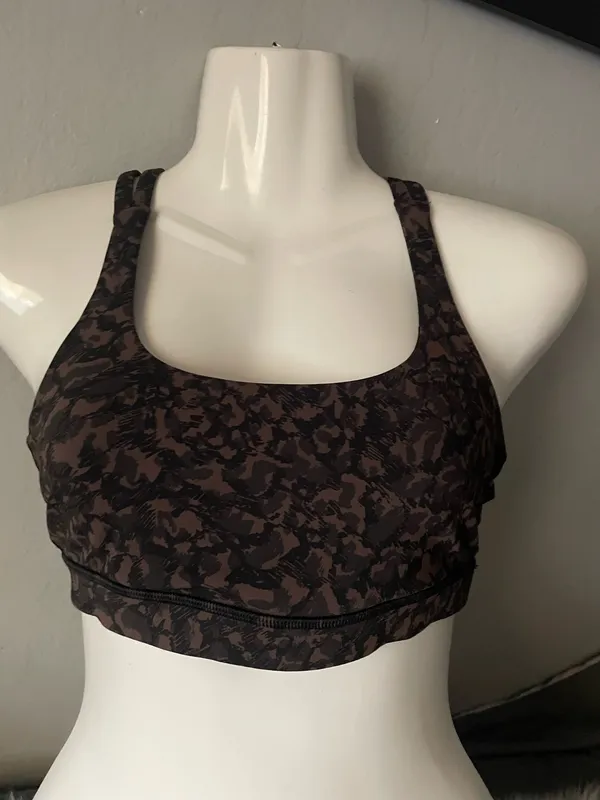 Lululemon Energy Bra Medium Support Wild Thing Camo Brown  - Image 6