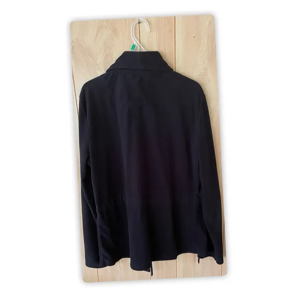 Lauren Ralph Lauren Women M Black Fleece Housewear Kimono Jacket Robe. - Image 2