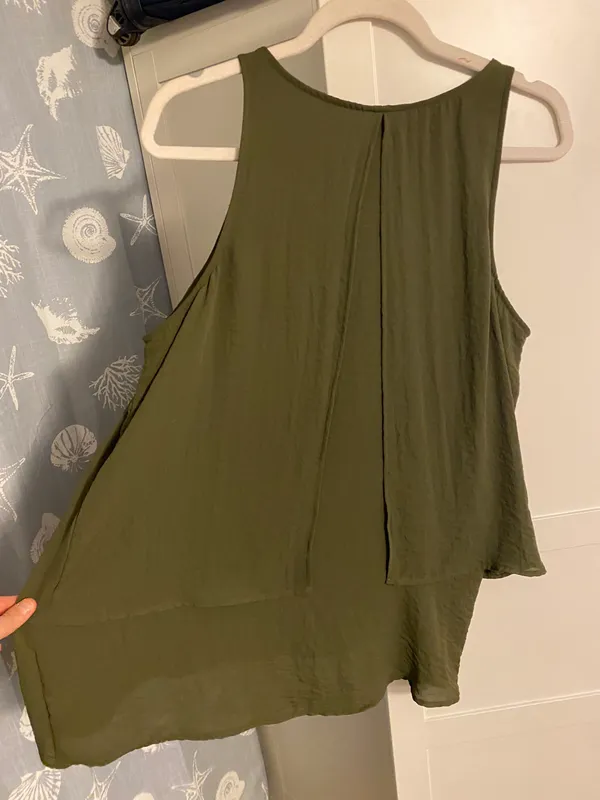 a.n.a Olive Green Flowy Tank Top - Image 2