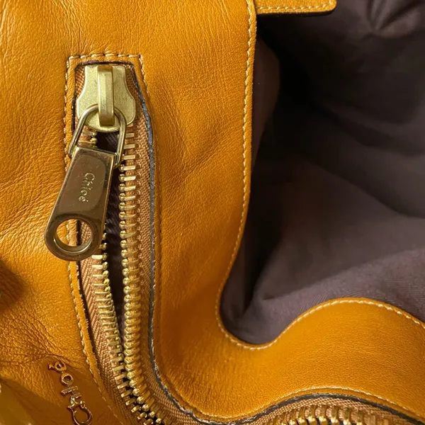 Chloé Amy Large Caramel Leather Braided Handle Tote Shoulder Bag - Image 9