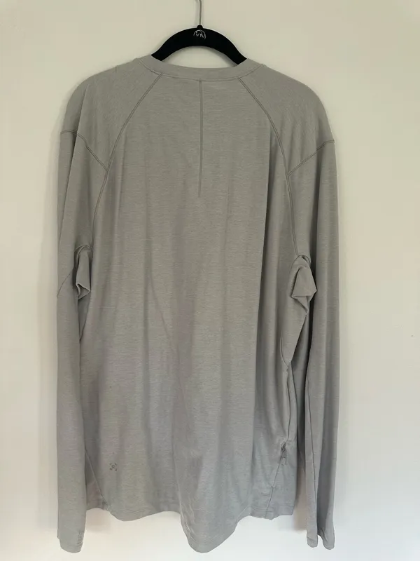 Lululemon Surge Warm Long Sleeve Heathered Sea Salt XL - Image 2