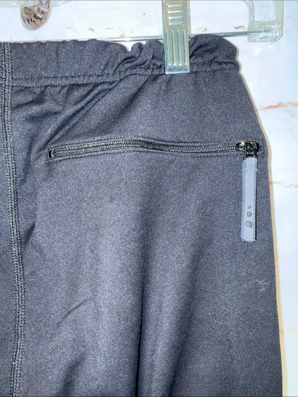 REI Black womens M Joggers Reflective elastic waist zip pocket running warm - Image 5