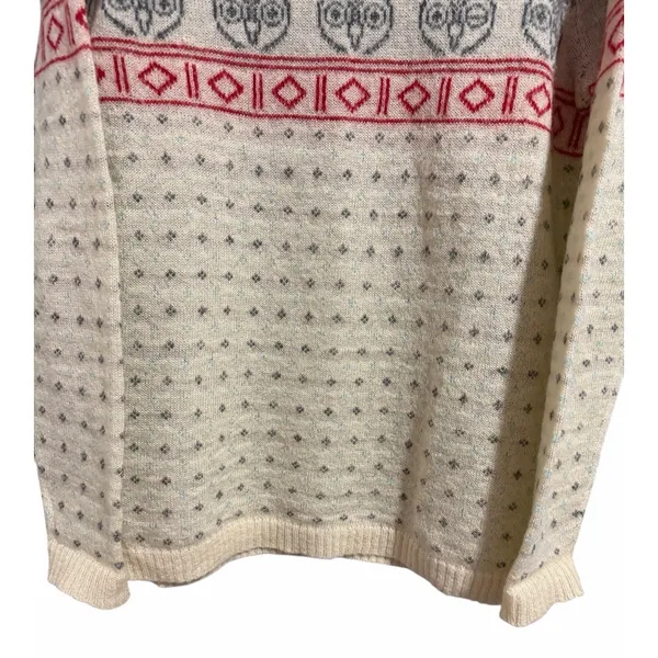 Woolrich Owls Fair Isle Wool Mohair Sweater Women's Size‎ Medium - Image 5