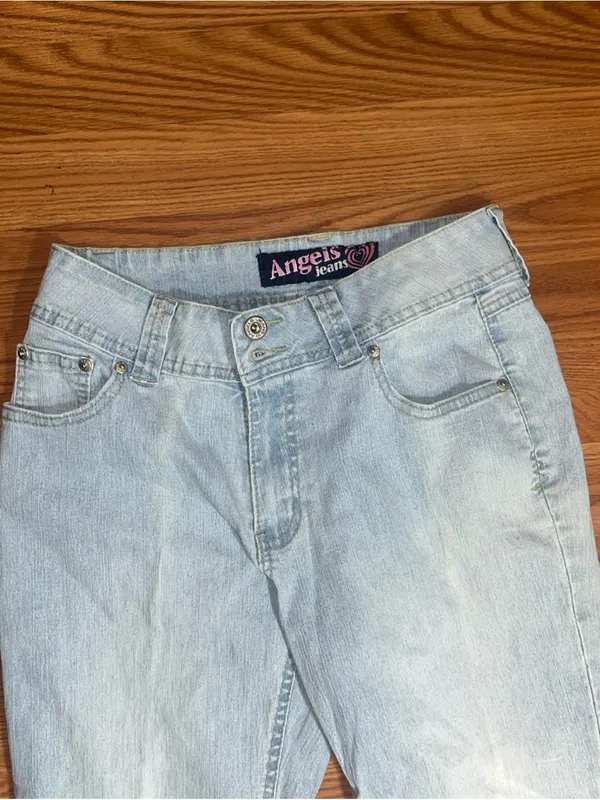 Angels Jeans Pale Blue Relaxed High-Rise Denim size 8 - Image 4