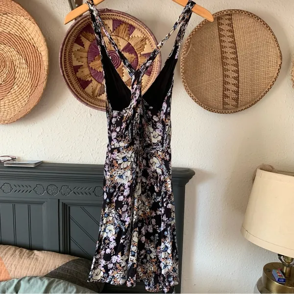 ☀️ Washed Ashore Black Mini Floral Dress - Image 5