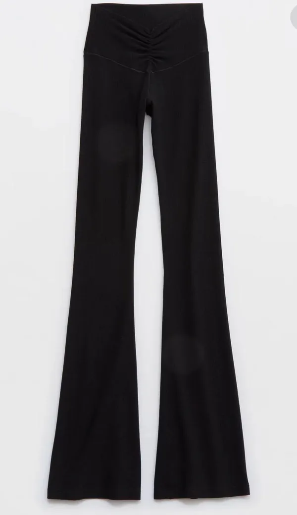 Aerie High Rise Waffle Ruched Flare Legging - Image 4