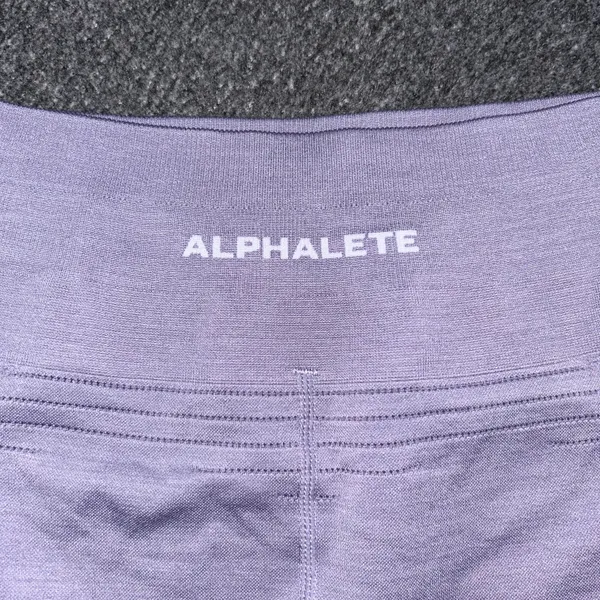 Alphalete Ozone Shorts 5.5” Size Medium Lavender Purple Workout Ribbed Gym - Image 3
