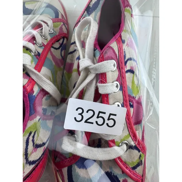 Coach Barrett Poppy canvas sneakers Signature Pattern Tennis Shoes Size‎ 8.5B - Image 9