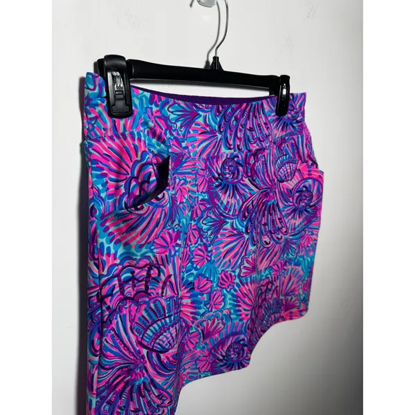 Lilly Pulitzer Luxletic Athletic Skort Pink Blue Print Pocket Skirt Size 4 - Image 5