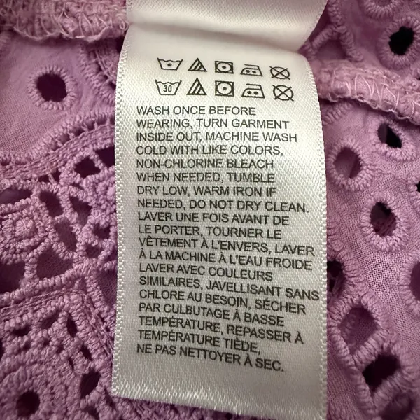 Lucky‎ Brand Maxi Dress Medium 100% Cotton Eyelet Sundress Sleeveless Smocked - Image 12