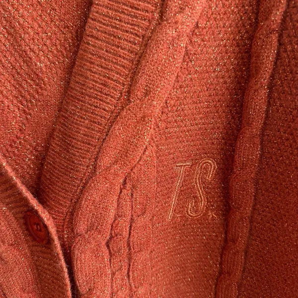Taylor Swift The Life Of A Showgirl Cardigan Sz M/L Glitter Cable Knit Sweater - Image 8