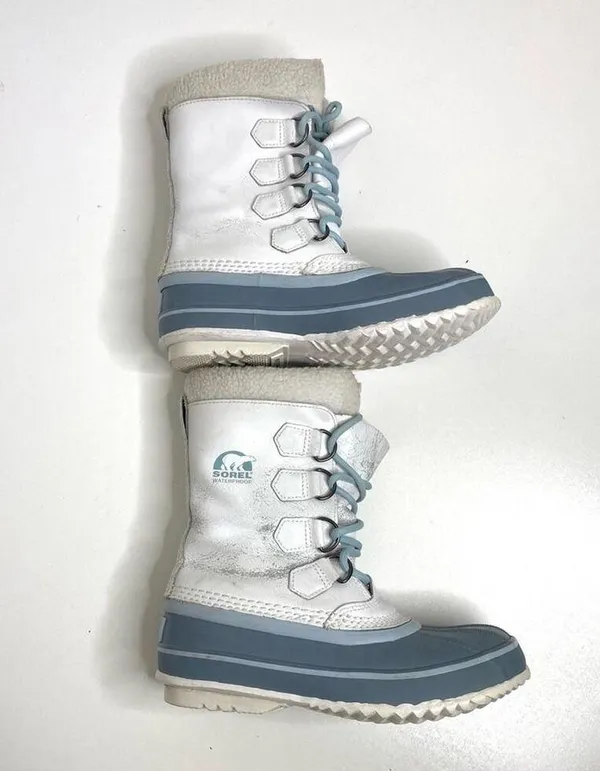 Sorel 1964 PAC Lace Up Waterproof White Leather Snow Boot 6 - Image 7