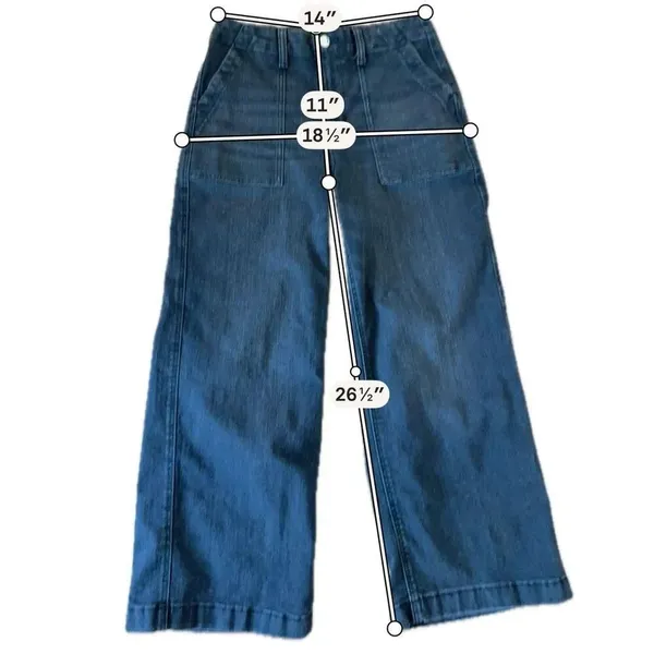 Sonoma high rise utility black wash straight crop Jean 8 petite - Image 3
