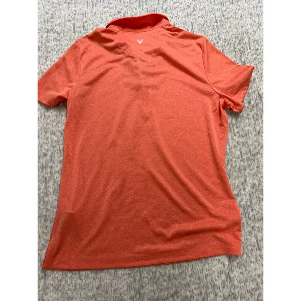 Callaway Womens Opti-Dri Quarter‎ Zip Golf Polo Shirt Firelight Heather Orange M - Image 4