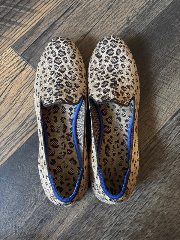 Rothy’s The Loafer Leopard Print Round Toe Slip-On Ballet Flats Size 11 Classic - Image 3