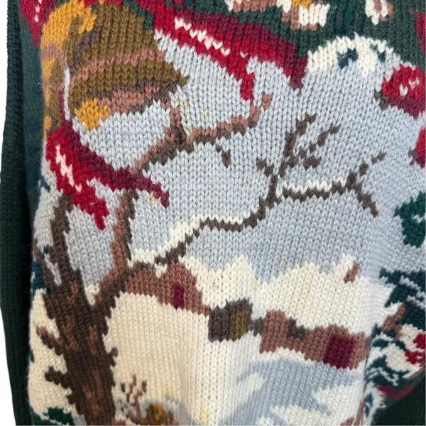 Laura Ashley Vintage Winter Motif 1993 Special Edition Sweater Jumper Size Large - Image 12