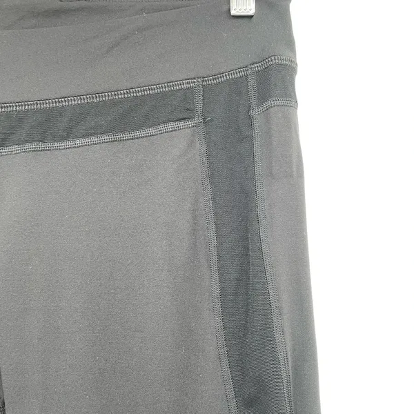 Splits59 Black Mesh Detail‎ Zip Ankle Cropped Leggings Size Large - Image 2