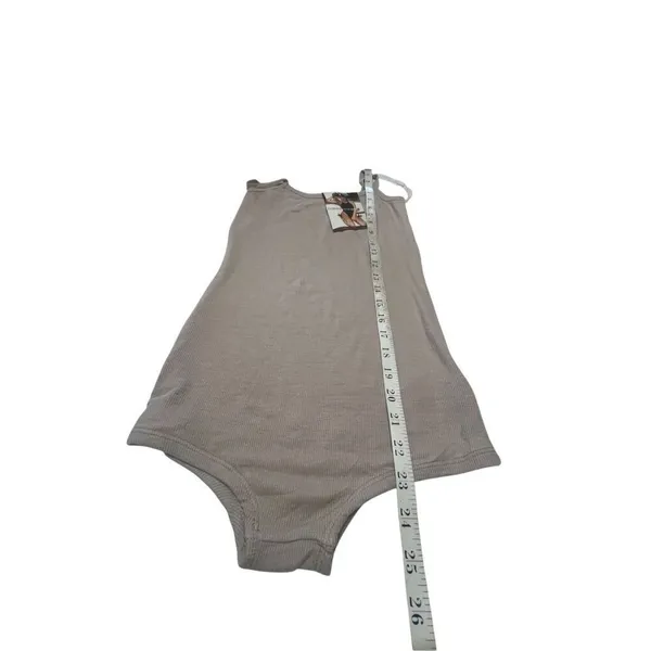 Naked Wardrobe Beige Ribbed Bodysuit Sz S NWT - Image 6