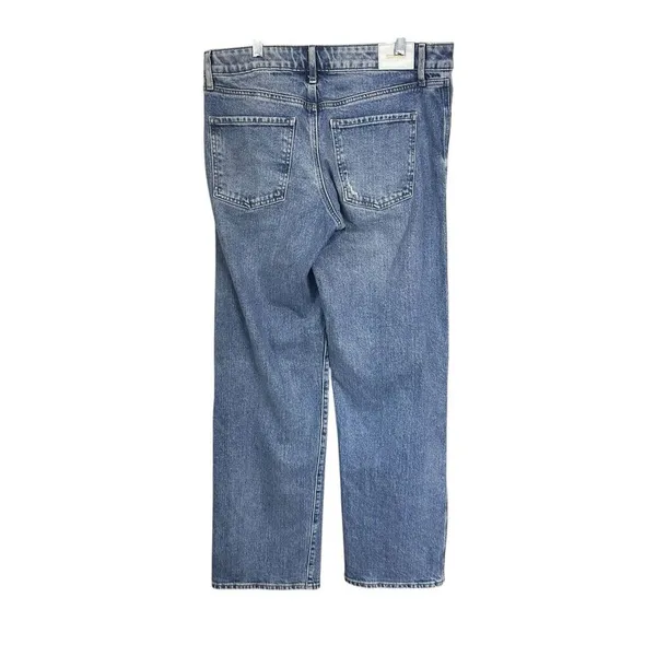 Express Womens Sz 6 Regular Relaxed Straight Low Rise Distressed Wide Leg Jeans - Image 7
