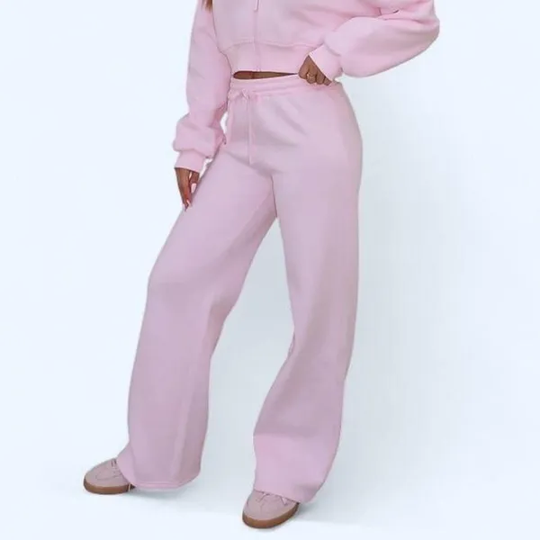 White Fox Straight Forward Wide Leg Sweatpants Posy Pink S - Image 5