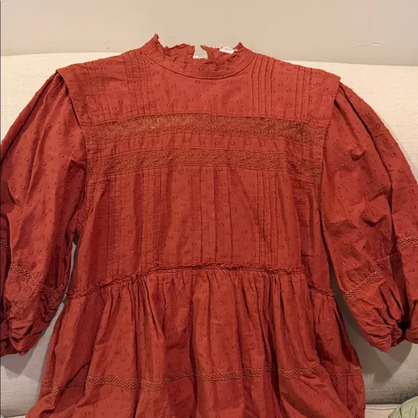 Anthropologie Pilcro Long-Sleeve Mock-Neck Swing Mini Dress - Image 8