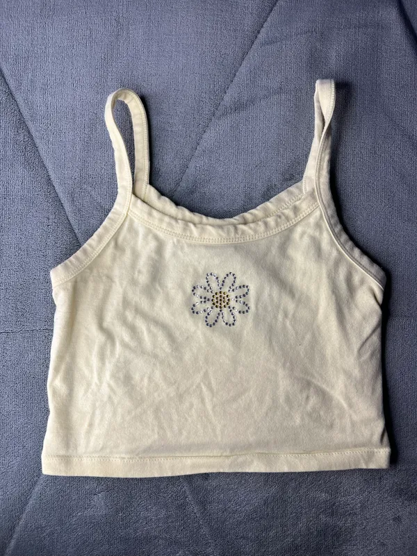 Y2K Crop Top Yellow Size XS - Image 2
