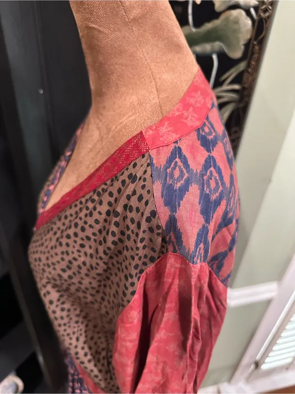 Sacred Threads Bohemian Mixed‑Print Long‑Sleeve Midi Dress – NWT – Size L/XL - Image 11