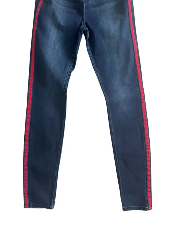 ABERCROMBIE & FITCH Ultra High Rise Pinstripe Skinny Jeans Size 27 / US 4 - Image 4