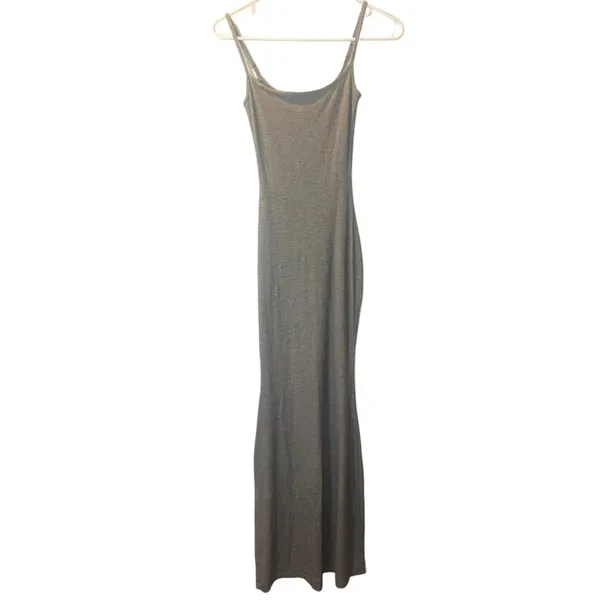 SKIMS HEATHER SOFT LOUNGE’ RIBBED STRETCH LONG SLIP DRESS WOMENS SIZE X-Small - Image 5