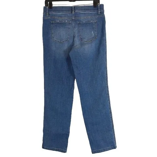 Spanx‎ Straight Leg Jeans Vintage Indigo Blue Pull On Denim Casual 20356R Large - Image 4