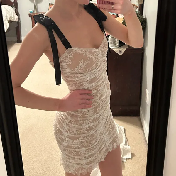 For love and lemons white lace mini dress - Image 3