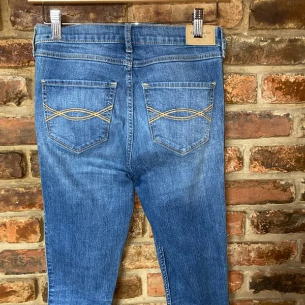 Aeropostale Abercrombie Denim Raw Hem Skinny Jeans Women's Size 0 - Image 6