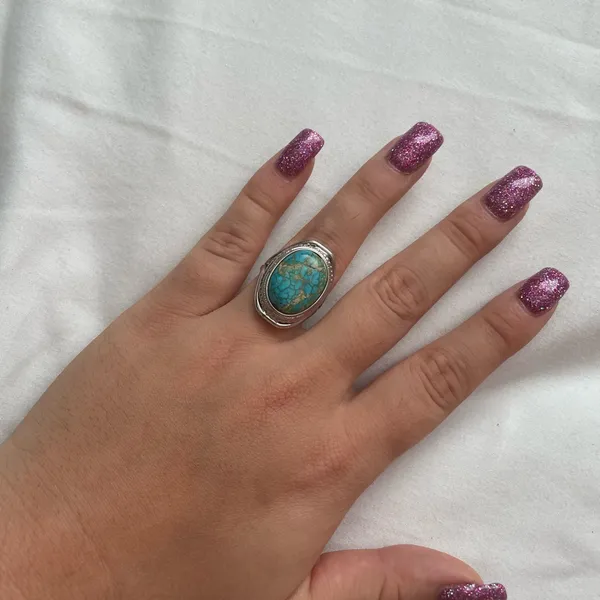 Adjustable Turquoise Ring - Image 4