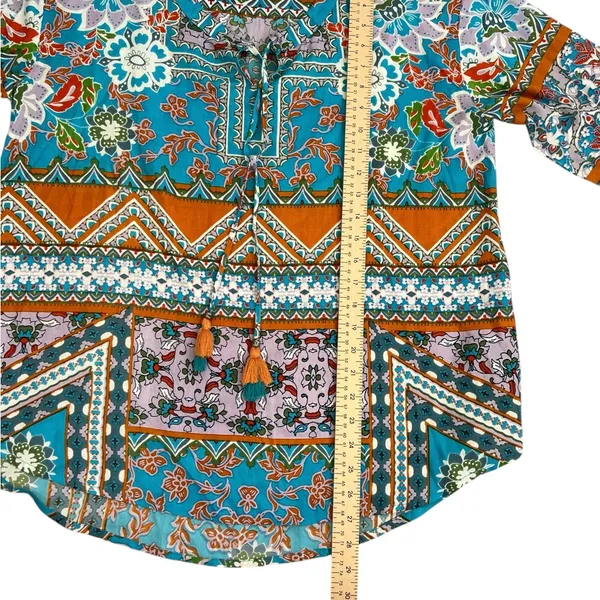 Orientique Naturally Australian Blouse Blue Size 8 - Image 7