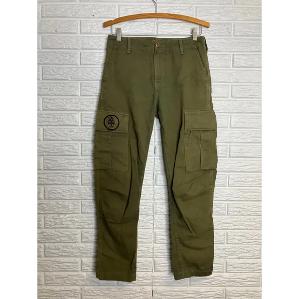 Re/Done originals army green cargo pants made In USA women's size 24 Grunge‎ - Image 2