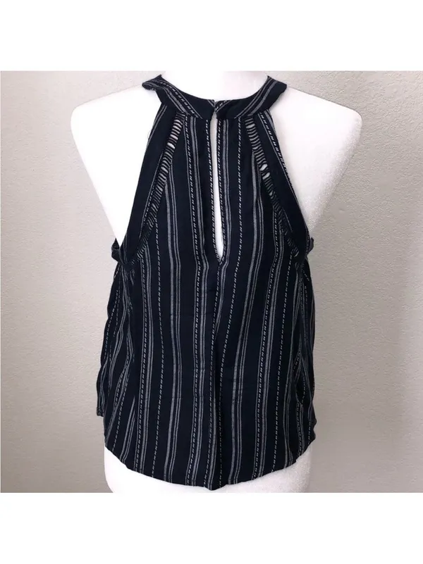 Mossimo Navy Tank Top Blouse Medium Blue - Image 2