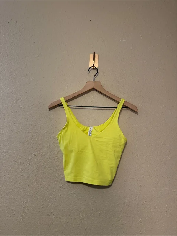 Lululemon Align Crop Tank Top Yellow Size 6 - Image 2