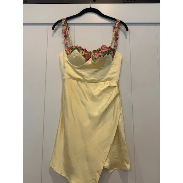 Here Comes The Sun Lemon Floral Mini Dress US XS Australian 6‎ Party - Image 2