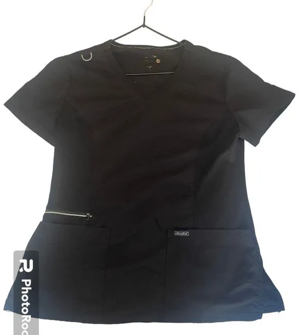 Sanibel Black Scrub Top - Image 2