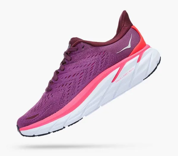 Purple Hoka Clifton 8 Running Shoes - Image 3