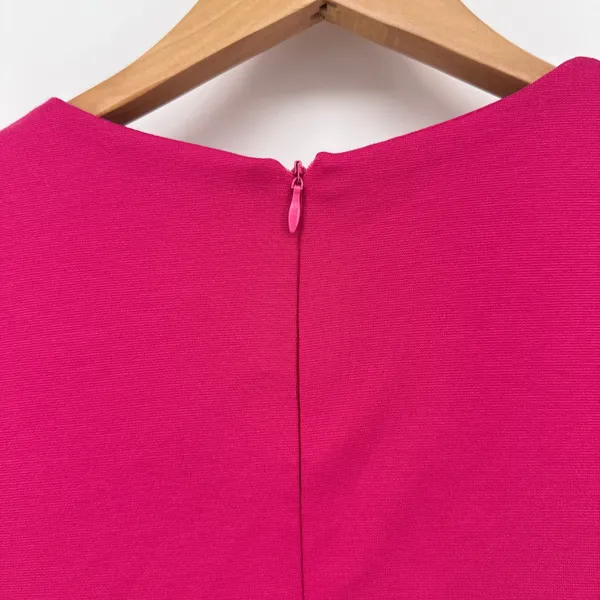 Amanda‎ Uprichard Hot Pink Mini Dress Large V-Neck Flutter Sleeve Party Cocktail - Image 5