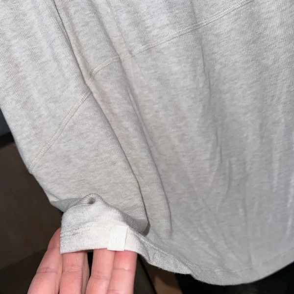 Lululemon ribbed Back In Action long sleeve tee boatneck top oat heather knit - Image 5