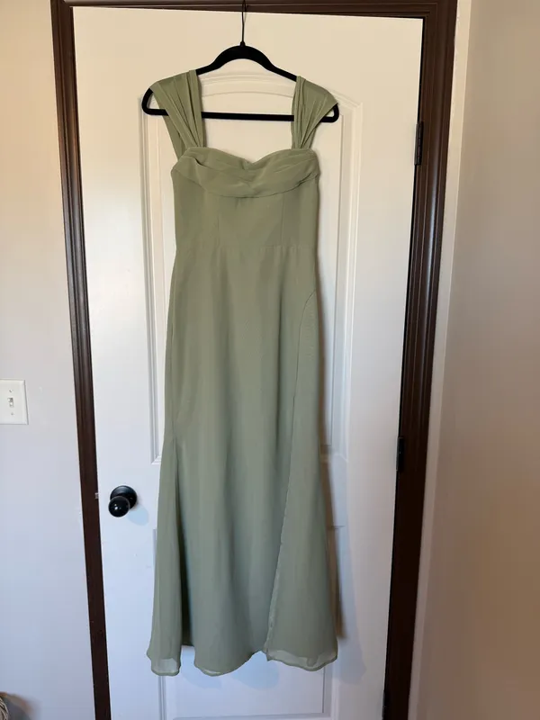 Azazie Pistachio Saige Dress - Image 2