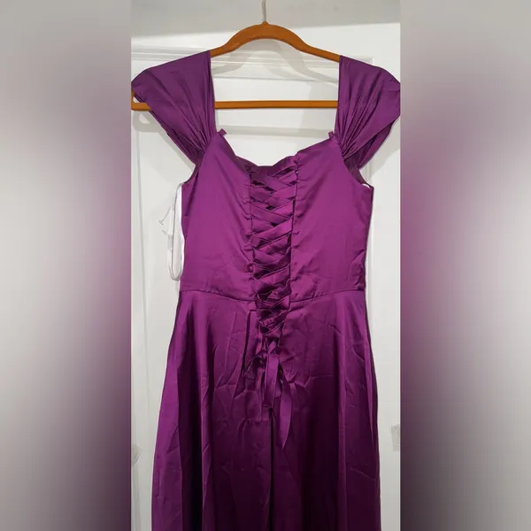Azazie Vibrant Purple Prom Dress - Image 5
