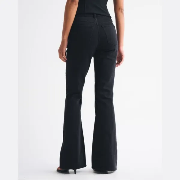 Abercrombie | The Flare Vintage Stretch Ultra High Rise Jeans in Black - Image 2