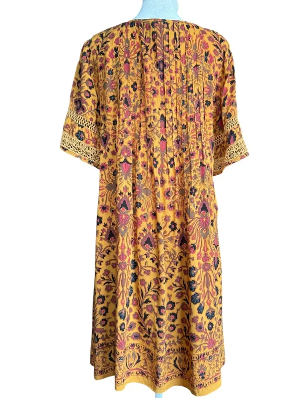 Ecote Boho Orange and Brown Dress‎ Sz M - Image 6