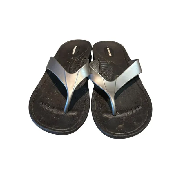 Okabashi‎ Silver Classic Contour Sole FlipFlop Beach Sandals Size Large - Image 2