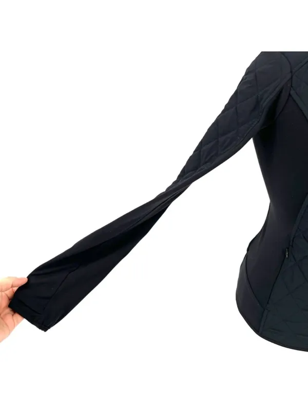 Athleta Upside Quilted Jacket Black Athleisure Sporty Minimalist Techwear XS - Image 7