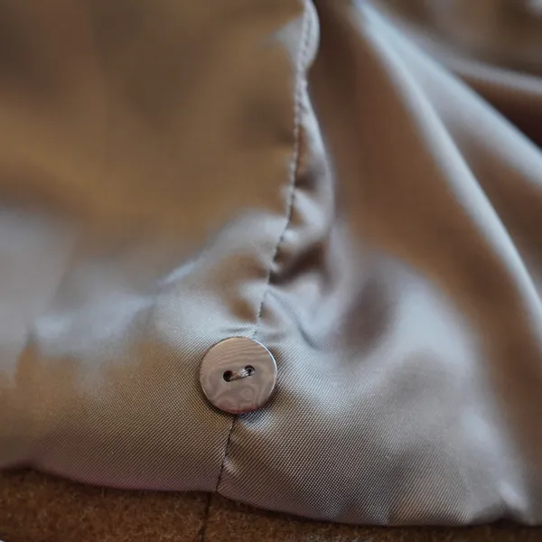 Eileen Fisher Wool Zip‎ Up Jacket Pea Coat S Brown Italian Fabric Minimalist - Image 8